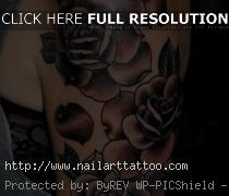 black and grey rose tattoo sleeve