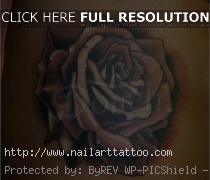 black and grey rose tattoos designs