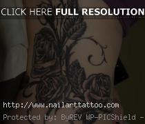 black and grey rose tattoos for girls