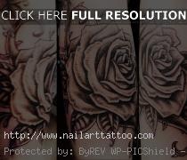 black and grey rose tattoos for men