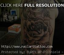 black and grey rose tattoos for women