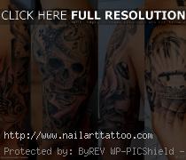 black and grey sleeve tattoos