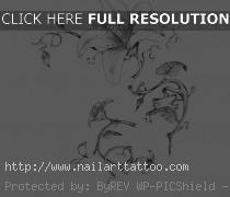 black and white flower tattoo designs