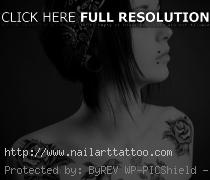 black and white flower tattoo tumblr