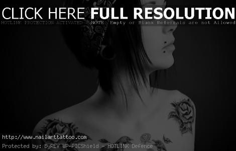 black and white flower tattoo tumblr
