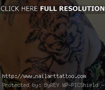 black and white flower tattoos for girls on arm