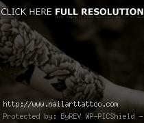 black and white flower tattoos for girls