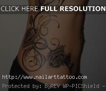 black and white flower tattoos for women