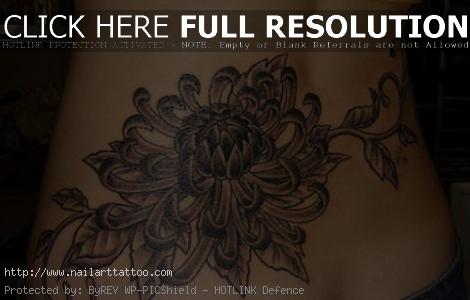 black and white flower tattoos for women