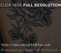 black and white rose tattoo
