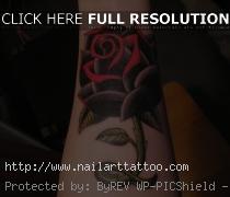black and white rose tattoo for men