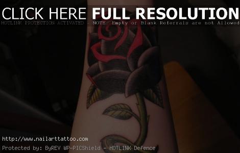 black and white rose tattoo for men