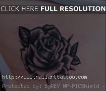 black and white rose tattoos