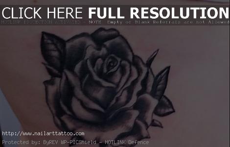 black and white rose tattoos designs