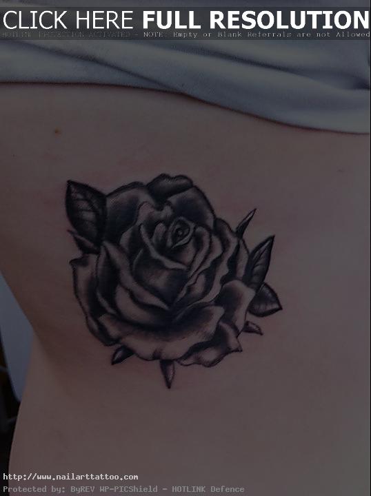 black and white rose tattoos designs