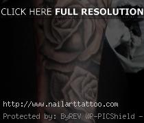 black and white rose tattoos for girls
