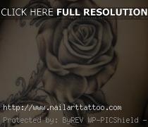 black and white rose tattoos for women