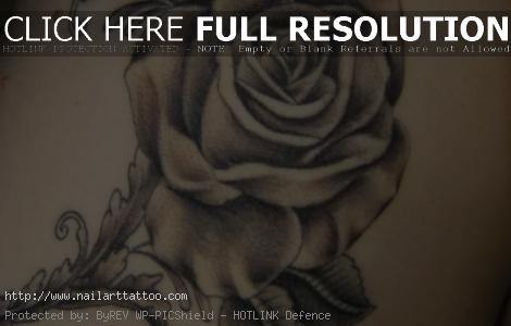 black and white rose tattoos for women