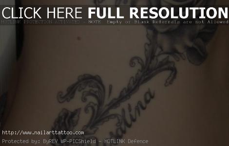 black and white rose tattoos on hip