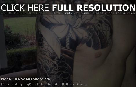 black and white sleeve tattoos