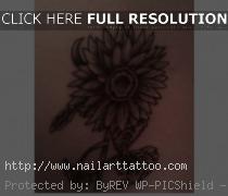 black and white sunflower tattoo designs