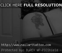 black and white sunflower tattoo shoulder