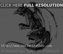 black and white tattoo designs dragon
