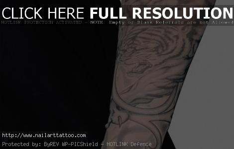 black and white tattoo sleeve