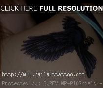 black bird tattoos on back