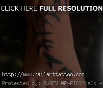 black bird tattoos on foot