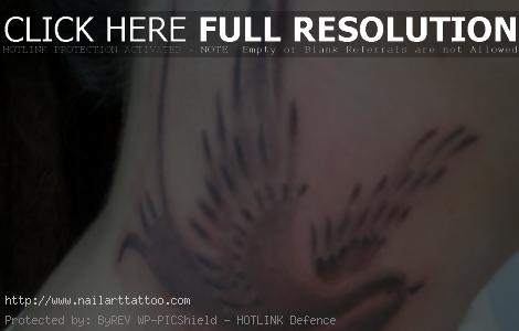 black bird tattoos on neck