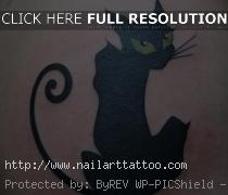 black cat tattoo