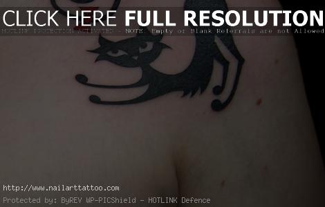 black cat tattoo designs