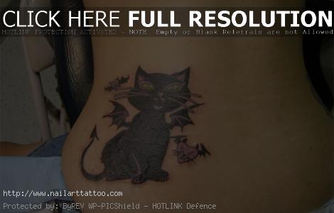 black cat tattoos for women