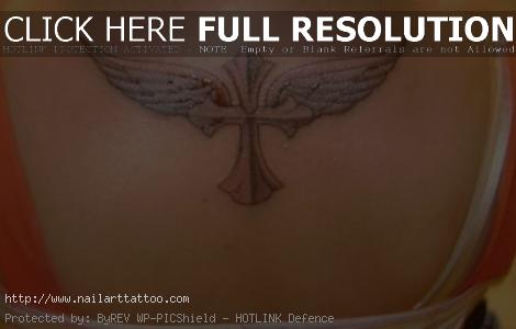 black cross tattoos for women