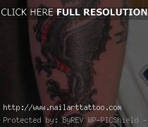 black dragon tattoo on arm
