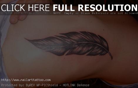 black feather tattoo