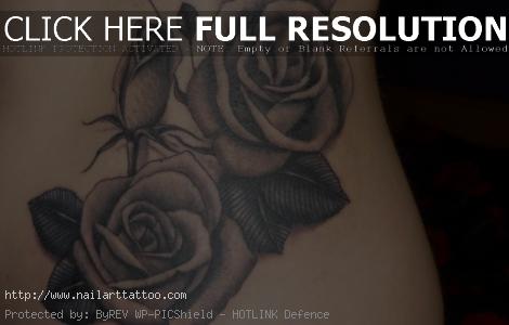 black flower tattoos designs