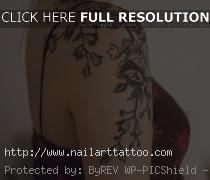 black flower tattoos for women