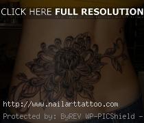 black flower tattoos for women