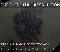 black flower tattoos girls