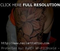 black flower tattoos girls