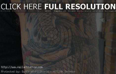 black koi tattoo cover up