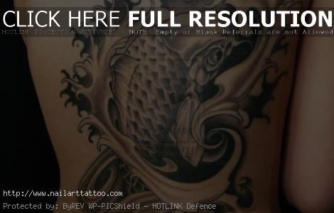 black koi tattoo designs