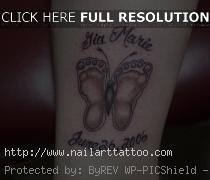 butterfly baby foot tattoo