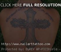 cross and barbed wire tattoos