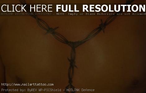 cross with barb wire tattoos