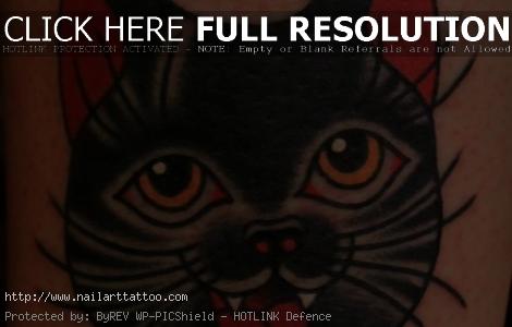 cute black cat tattoos