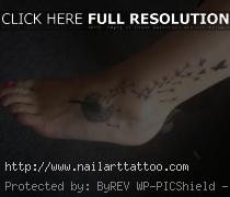 dandelion bird foot tattoo