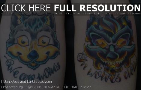 good and bad wolf tattoo